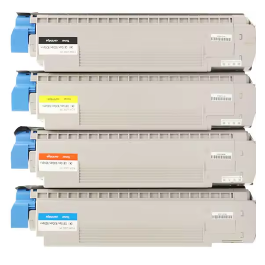 A Set Compatible OKI C833n C833dn Toner Cartridges BCMY