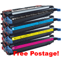 A Set Compatible HP Q6470A Q7581A-83A Toner Cartridges B/C/M/Y