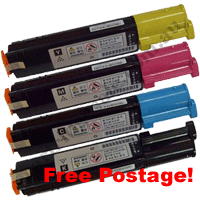 A Set Compatible Epson S050187 - 90 Toner Cartridges B/C/M/Y