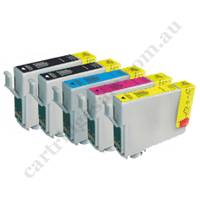 2 Compatible T1381/138 Black+T1382-4/138CMY HY Combo + Free Post