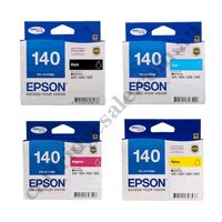 A Set Genuine Epson 140 Extra High Yield B/C/M/Y Ink Cartridges