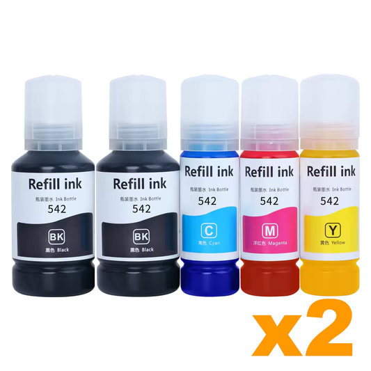 4 x Compatible T542 BK + 2 x T542 C / M / Y EcoTank Ink Bottles