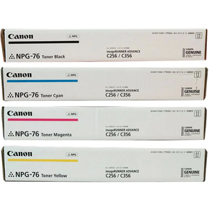 A Set Genuine Canon TG76 Toner Cartridges BCMY