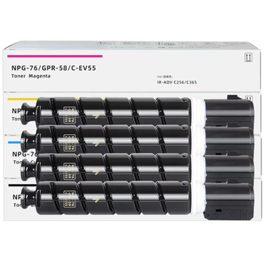 A Set Compatible Canon TG76 Toner Cartridges BCMY