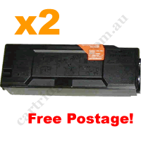 2 x Remanufactured Black Toner Cartridge for Kyocera TK60 FreeP