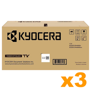3 x Geunine Kyocera TK1264 Black Toner Cartridges