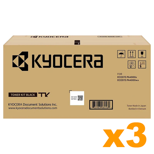 3 x Geunine Kyocera TK1264 Black Toner Cartridges