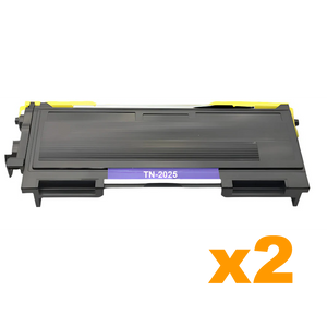 2 x Compatible Brother TN2025 Black Toner Cartridge