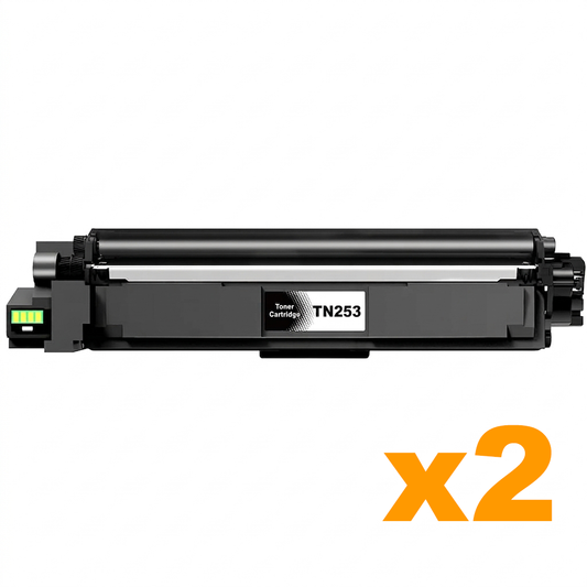 2 x Compatible Brother TN253BK Black Toner Cartridge