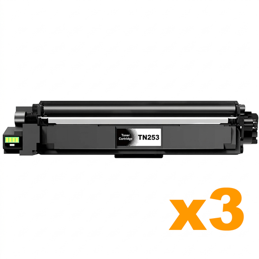 3 x Compatible Brother TN253BK Black Toner Cartridge