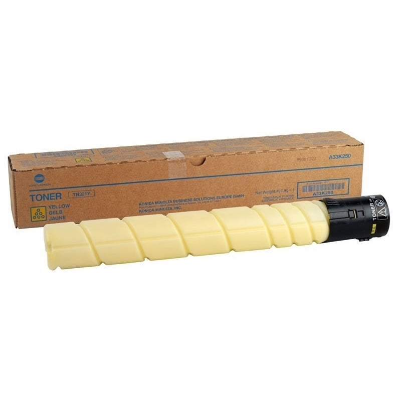 Genuine Konica Minolta A33K290 TN321Y Yellow Toner Cartridge