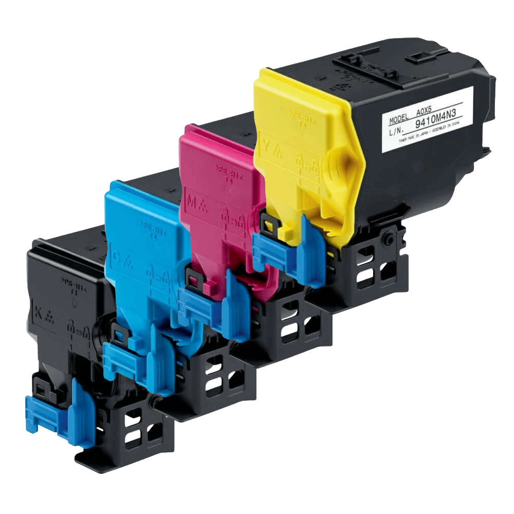 A Set Compatible Konica Minolta TNP51 Toner Cartridges BCMY