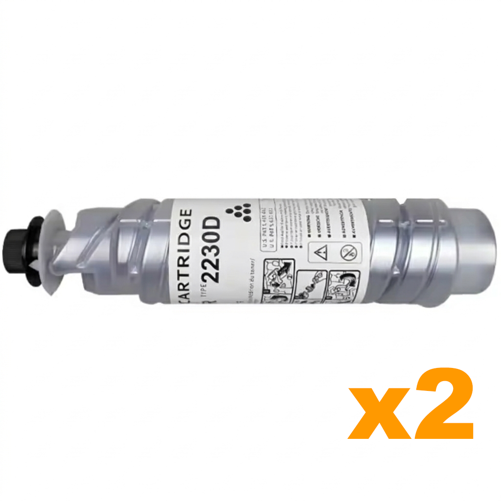 2 x Compatible Ricoh 885450 / Type 2320D Black Toner Cartridges