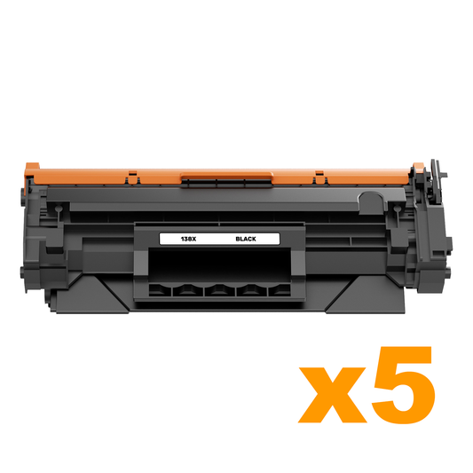 5 x Compatible HP W1380X (138X) Black Toner Cartridges