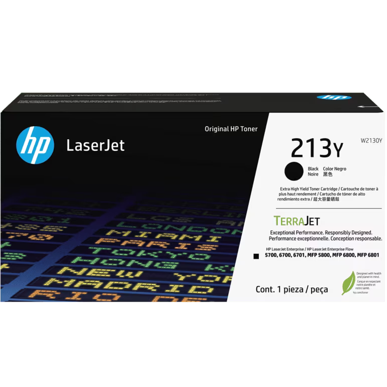 Genuine HP 213Y Black Toner Cartridge W2130Y