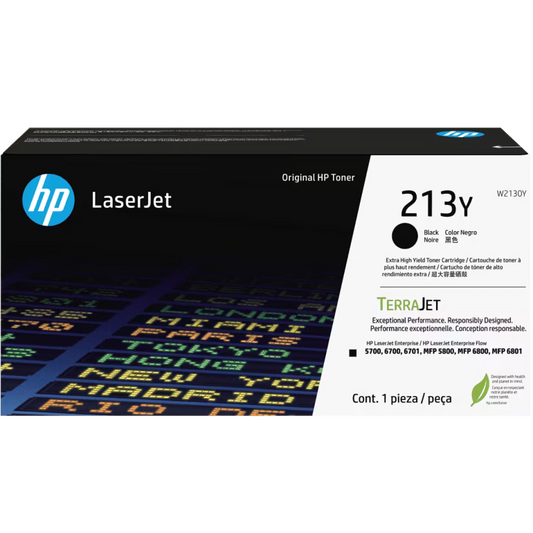 Genuine HP 213Y Black Toner Cartridge W2130Y