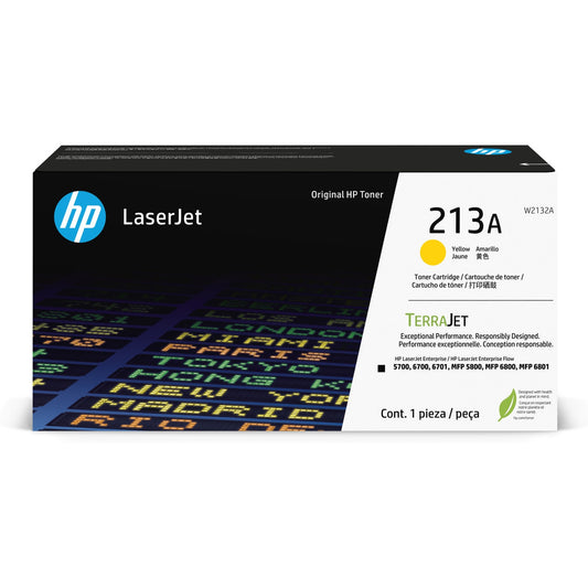 Genuine HP 213A Yellow Toner Cartridge W2132A