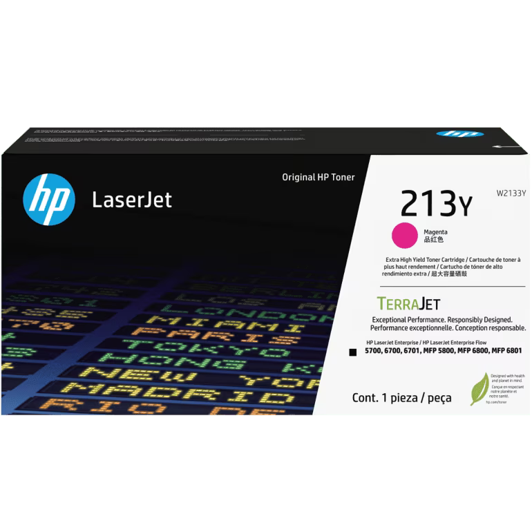 Genuine HP 213Y Magenta Toner Cartridge W2133Y
