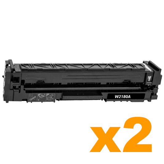 2 x Compatible HP 218A Black W2180A Toner Cartridges