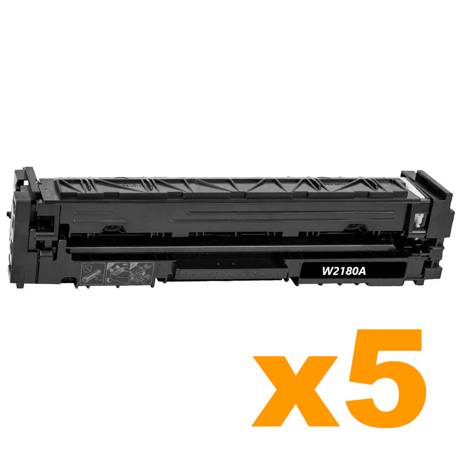 5 x Compatible HP 218A Black W2180A Toner Cartridges