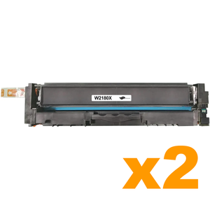 2 x Compatible HP 218X Black W2180X Toner Cartridges