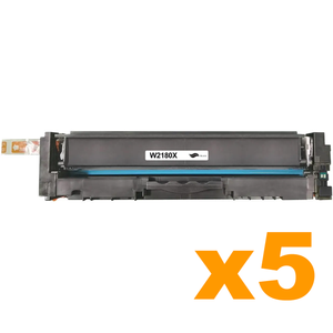 5 x Compatible HP 218X Black W2180X Toner Cartridges