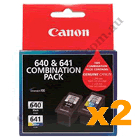 2 x Genuine Canon PG640 CL641 Combo Pack