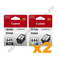 2 x Genuine Canon PG645 CL646 Combo Pack