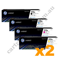 2 Sets Genuine HP 215A Toner Cartridges B/C/M/Y