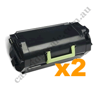 2 x Compatible Lexmark 50F3H00 HY Black Toner Cartridge