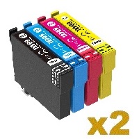 2 Sets Compatible Epson 604XL High Yield Ink Cartridges BK/C/M/Y