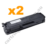 2 x Compatible Dell B1160 B1160w B1163w B1165nfw Black Toner Car