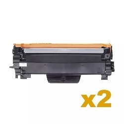 2 x Compatible  Brother TN2530XL High Yiled Black Toner Cartridg