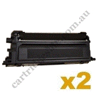 2 x Compatible Brother TN258XL High Yield Black Toner Cartridge