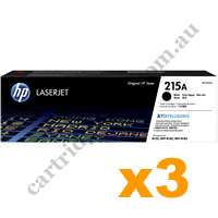 3 x Genuine HP W2310A (215A) Black Toner Cartridge