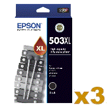 3 x Genuine Epson T09R1/503XL High Yield Black Ink Cartridge