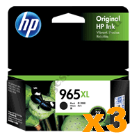 3 x Genuine HP 965XL Black (3JA84AA) Ink Cartridge