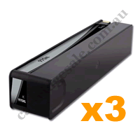 3 x Compatible HP 975X Black (L0S09AA) Ink Cartridge