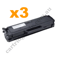 3 x Compatible Dell B1160 B1160w B1163w B1165nfw Black Toner Car