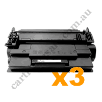 3 x Compatible HP CF287X 87X Black Toner Cartridge