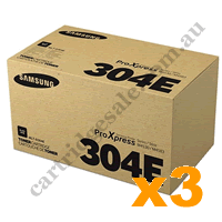 3 x Genuine Samsung MLTD304E Black Toner Cartridge
