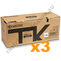 3 x Genuine Kyocera TK5284K Black Toner Cartridge