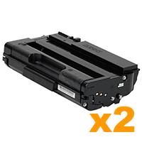 2 x Compatible Ricoh 407247 Black Toner Cartridges