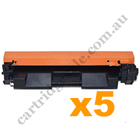 5 x Compatible HP CF217A 17A Black Toner Cartridge