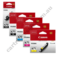 A Set Genuine Canon PGI670 CLI671 B/PB/C/M/Y Ink Cartridges