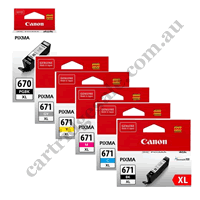 A Set Genuine Canon PGI670XL CLI671XL B/PB/C/M/Y/GY Ink Cartridg