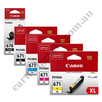 A Set Genuine Canon PGI670XL CLI671XL B/PB/C/M/Y Ink Cartridges