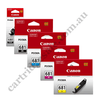 A Set Genuine Canon PGI680B CLI681B/C/M/Y Ink Cartridges