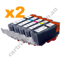 2 Sets Compatible Canon PGI680XXLB CLI681XXL B/C/M/Y Extra High