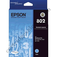 Genuine Epson T3552/802 Cyan Ink Cartridge